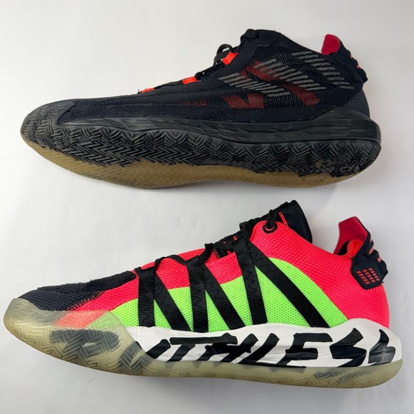 Adidas Dame 6 Ruthless Basketball Shoe Mens 14 Black/Red Damian Lillard Athletic main image 9